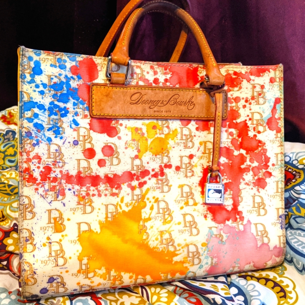 Dooney and Bourke paint splatter purse